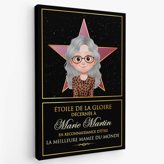 4306CFR2 toile personnalisee papa etoile de la gloire 4306c5m0b
