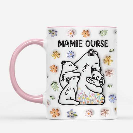 4339MFR2 mug personnalise pour maman maman ours 3d 4339m3v3a