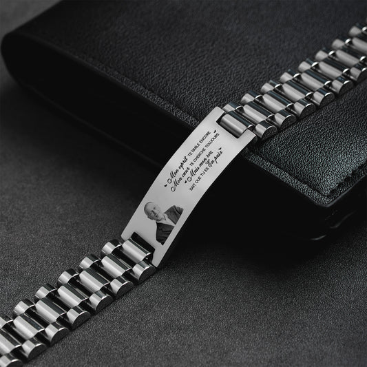 4348JFR2 bracelet personnalisable photo commemorative papa maman tu reposes en paix 4348j8l5a