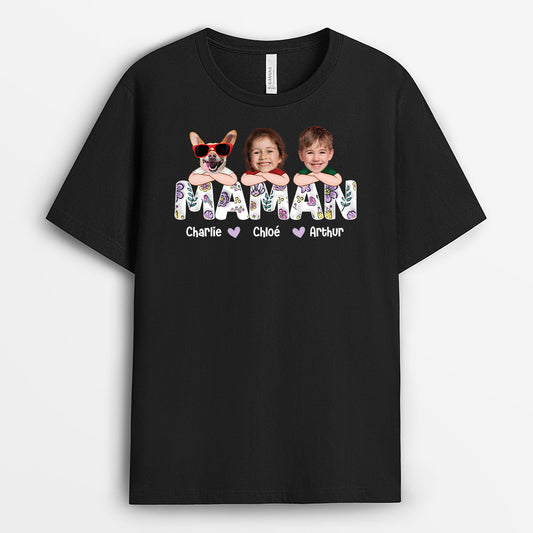 4352AFR1 t shirt maman personnalise maman avec visages et motifs fleuris 4352a6l8a_bb7ca775 898d 4ddc 996b ae66e69559df