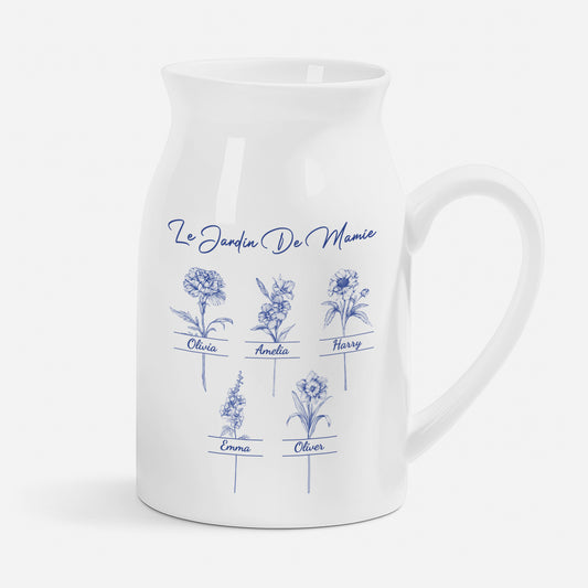 4357OFR1 le jardin de mamie vase personnalise style bleu 4357otp5a