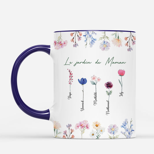 4436MFR2 mug mamie personnalise le jardin de mamie jolies fleurs 4436m8q0h