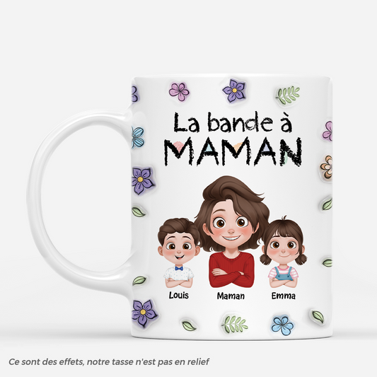 4499MFR1 effet dimpression 3d mug personnalise la bande a maman cool fleur pastel 4499mkh5a_69824d76 c018 4b73 bd25 357cbae309b0