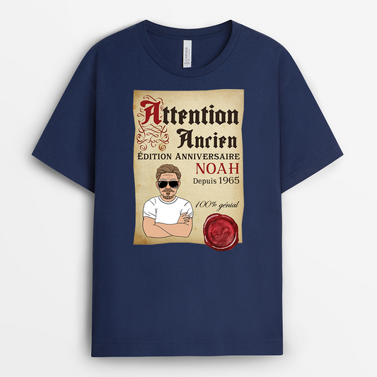 4585AFR2 t shirt personnalise humour homme edition anniversaire 4585a5n8b