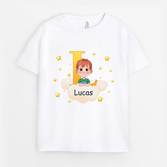 4606AFR1 t shirt enfant personnalise linitiale de son prenom dans le ciel 4606akv0k
