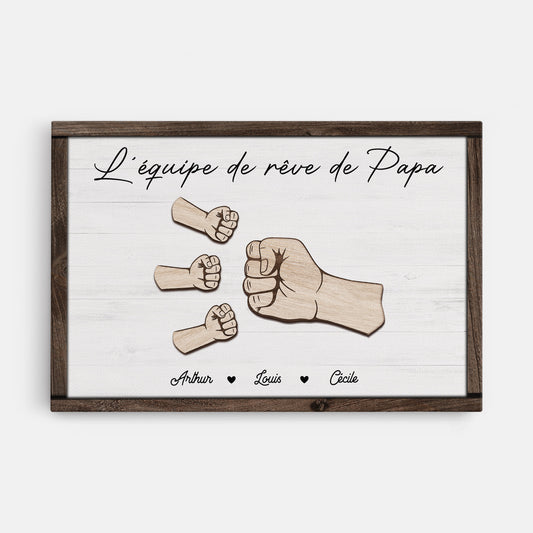 4815CFR1 toile personnalisee papa l_equipe de reve de papa poings 4815c6q5b_55922be3 1cc0 4748 b9ad 83b56ba5f94e