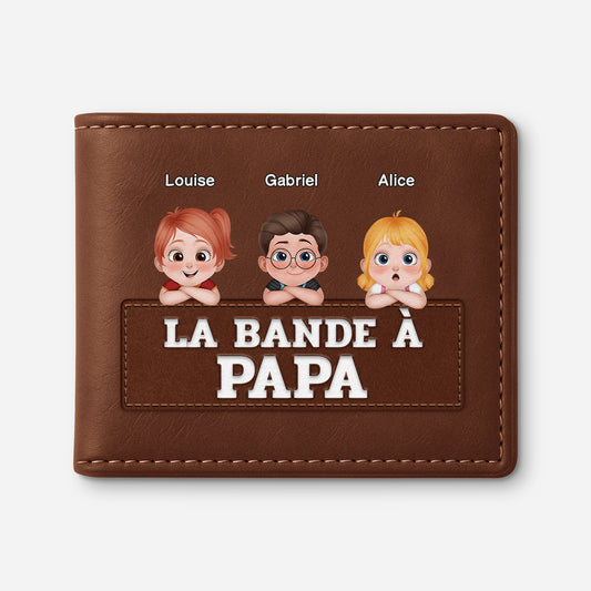 4822JFR1 portefeuille cuir personnalise la bande a papa mignonne design cartoon 4822j5mnb