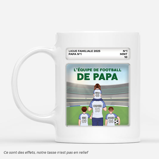 4841MFR1 effet dimpression 3d mug personnalise papa carte l_equipe de reve de papa football 4841m5t8b