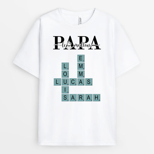 4884AFR1 t shirt personnalise meilleur papa cadeau mots croises 4884a_5f59aa8b 3a4e 421f 8f5b c3a8af8dbe27