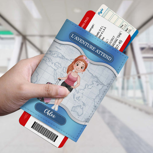 4964OFR2 porte passeport personnalise homme l_aventure vous attend 4964otvab