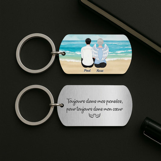 5000JFR2 porte cle aluminium personnalise commemoratif pour toujours dans mon coeur tournesols 5000j8tti_1