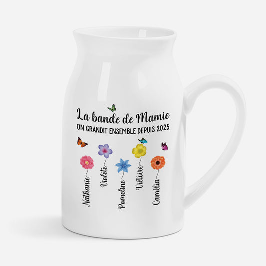 5030OFR1 vase personnalise pour mamie la bande de mamie version florale 5030ok4ma