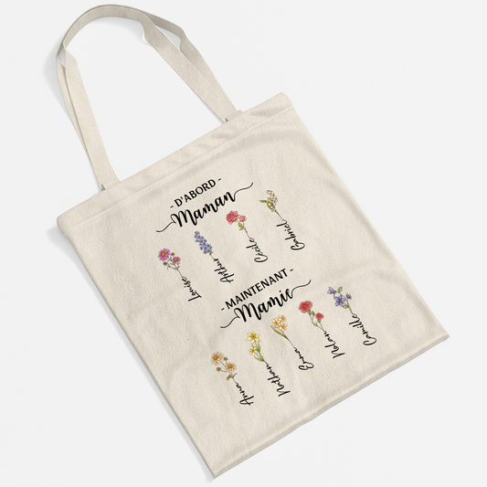 5040BFR2 tote bag a personnaliser dabord maman maintenant mamie 5040bttna