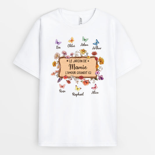 5056AFR1 t shirt mamie personnalise_ le jardin de mamie et maman 5056a8laa