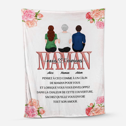 5062BFR1 plaid personnalise cadeau commemoratif maman 5062b6gma