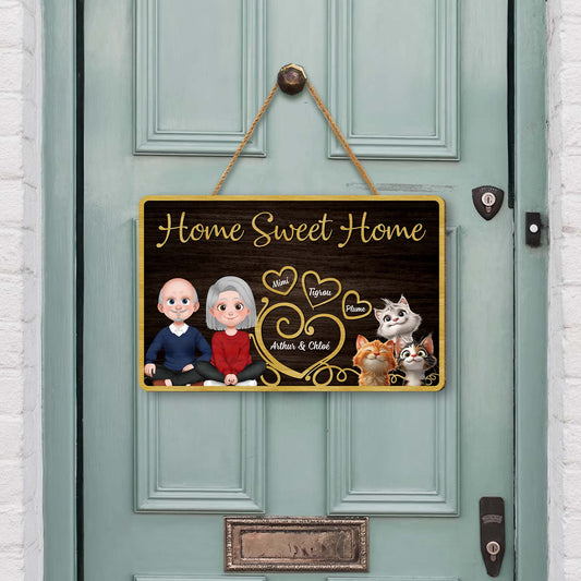 5090QFR2 plaque en bois personnalisee avec chat a suspendre home sweet home 5090qkmad_98f0c1dd 68a8 45c8 a93a d24730cd930d