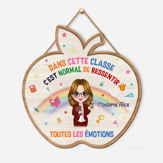 5119QFR1 plaque en bois personnalisee a suspendre dans cette classe c_est normal 5119q36nt
