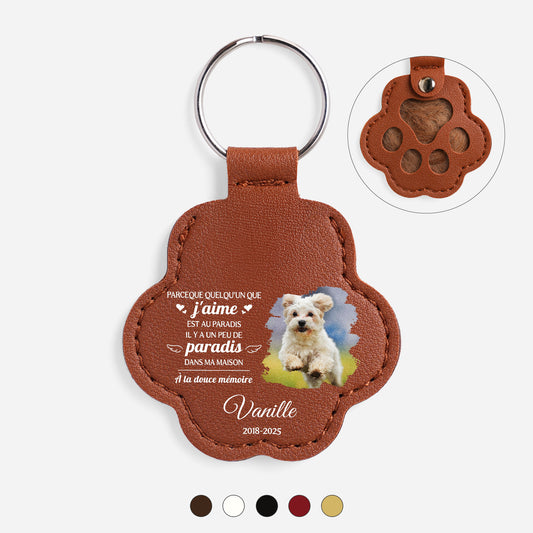 5154AFR1 mon amour au ciel porte cle poil chien chat personnalise photo commemorative 5154ajtpnc