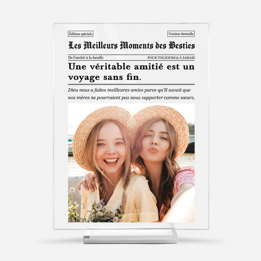 5164RFR1 plaque en acrylique personnalisee le journal des meilleures amies 5164rkinf
