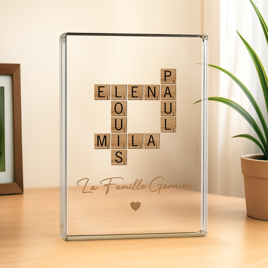 5170RFR2 plaque en acrylique personnalisee papa il garde leurs coeurs pour toujours 5170rth5i