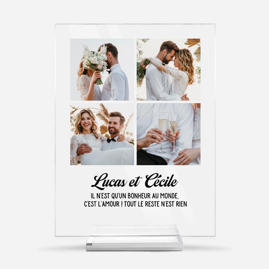 5180RFR1 plaque en acrylique personnalisee pour couple le couple unique 5180r665g