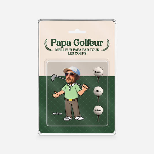 5217RFR1 plaque en acrylique rectangulaire personnalisee papa golfeur 5217r3mmb