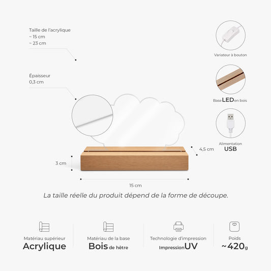 5230LFR2 veilleuse personnalisee enfant mignon version nuit 5230lkftk