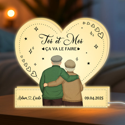 5250LFR2 lightbox personnalisable pour couple toi et moi 5250ltlng