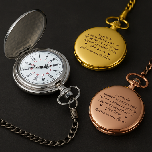 5252OFR2 montre de poche personnalisable pour couple la joie plus forte 5252o8u5g