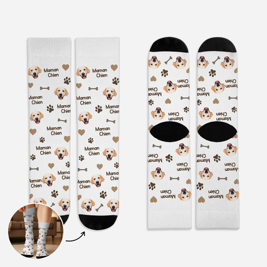 5300JFR1 chaussettes personnalisees avec tete de chien maman chien 5300jtqnc_f7c7ee8c 370f 491d bd34 468a195a9836