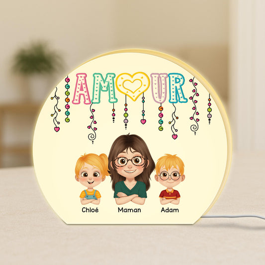 5319LFR1 lightbox personnalisable pour maman amour version coloree 5319lkgaa