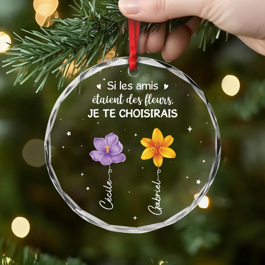 5342OFR2 ornement en verre personnalise bonnes amies comme des etoiles 5342okvaf