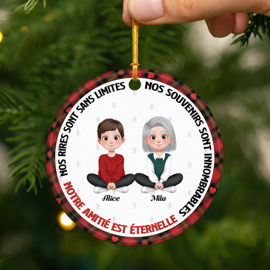 5345OFR2 ornement ceramique personnalise amitie eternelle 5345o8zcf