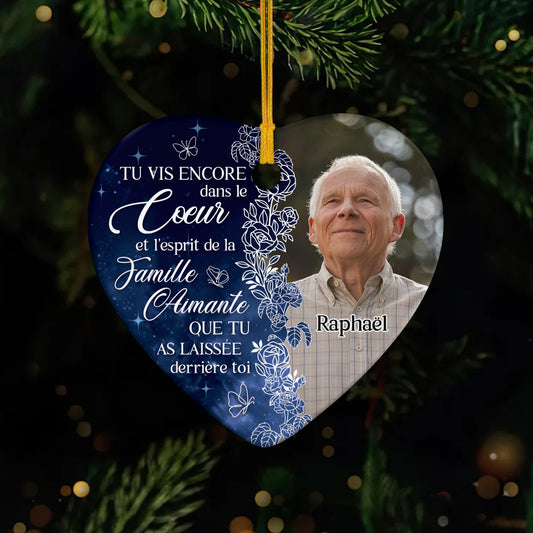 5347OFR1 ornement ceramique personnalise photo cadeau commemoratif pour perte de papa tu vis encore 5347o8vqb