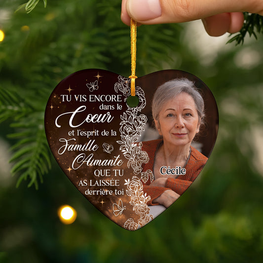 5347OFR2 ornement ceramique personnalise photo cadeau commemoratif pour perte de papa tu vis encore 5347o8vqb