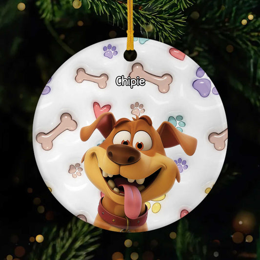 5382OFR1 ornement ceramique mon petit compagnon personnalise pour chien 5382o3kac