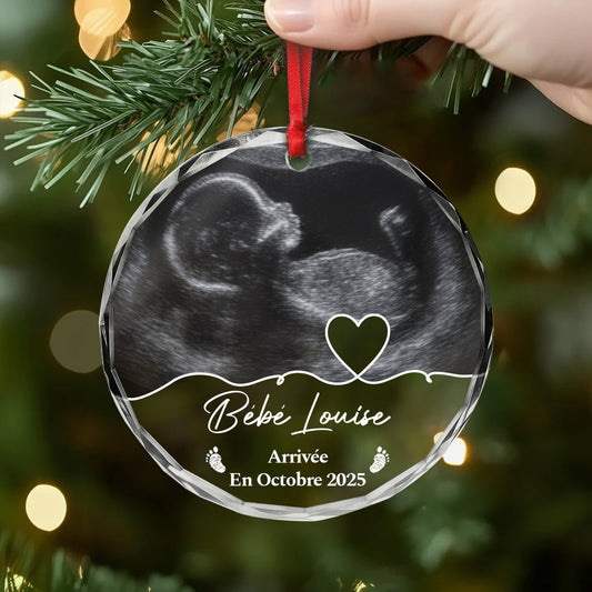5396OFR2 ornement en verre personnalise arrivee de bebe 5396o8qta