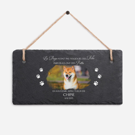 5408EFR1 chien chat toujours dans mon coeur plaque ardoise personnalisee photo commemorative pour jardin 5408ecq5c