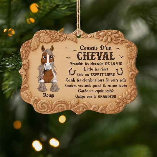 5421OFR1 ornement en bois a 1 couche personnalise conseils dun cheval 5421o6hmu