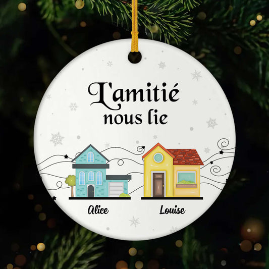 5495OFR1 ornement noel ceramique personnalise pour ami lamitie nous lie 5495o6tnf