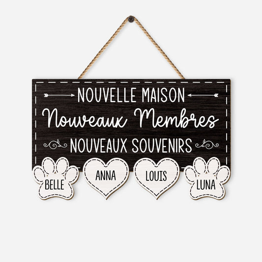 5498OFR1 plaque en bois personnalisee famille nouvelle maison avec coeur et pattte 5498o6uzi_1990f79f 683c 4087 a4cb 276fba618b05