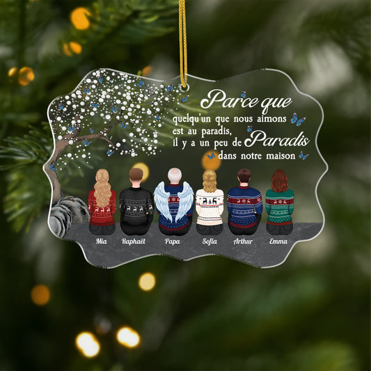 5591OFR1 ornement en acrylique personnalise commemoratif pour papa paradis dans notre maison 5591o8qcb