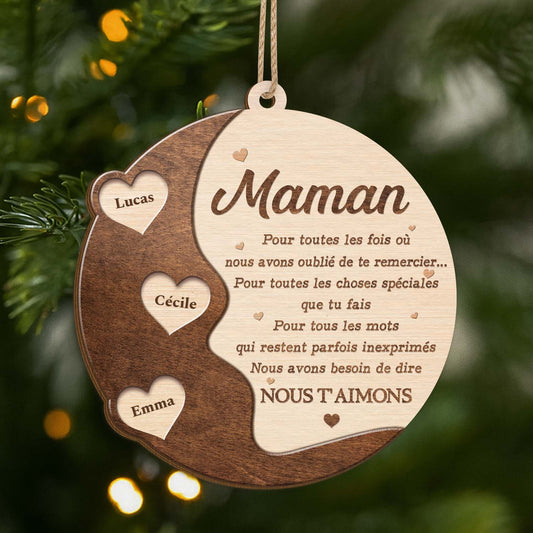 5598OFR1 ornement en bois a 2 couches personnalise je taime maman 5598o5qta
