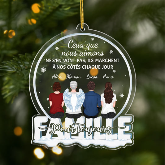5623OFR1 ornement en acrylique personnalise famille pour maman commemoratif ceux que lon aime sont toujour la 5623o8mna