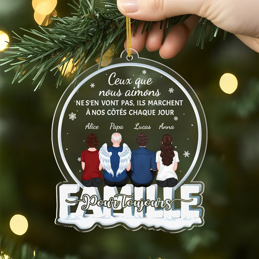 5623OFR2 ornement en acrylique personnalise famille pour maman commemoratif ceux que lon aime sont toujour la 5623o8mna