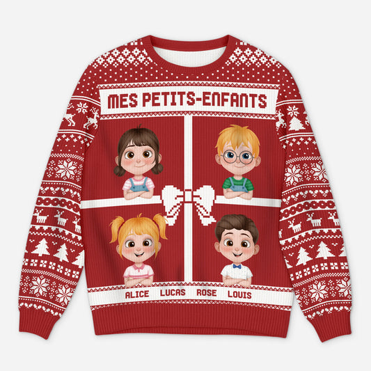 5714WFR1 pull moche de noel personnalise pour mamie papy mes petits enfants 5714w6hma