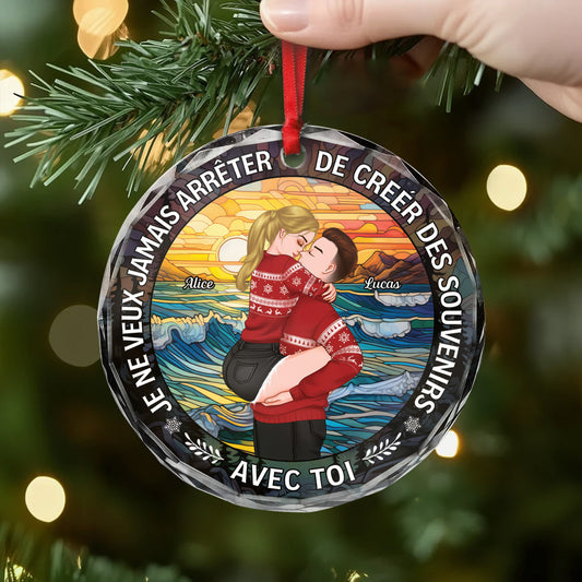 5731OFR2 ornement noel en verre personnalise creer des souvenirs avec toi 5731o8ttg