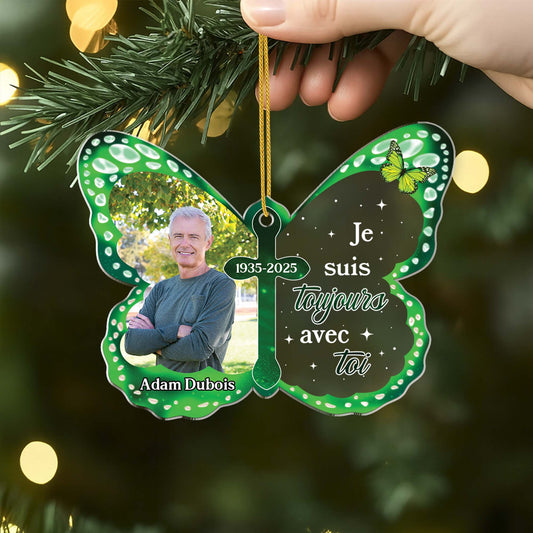 5760OFR2 ornement acrylique personnalise commemoratif avec photo mon coeur netait pas prete 5760o3lta