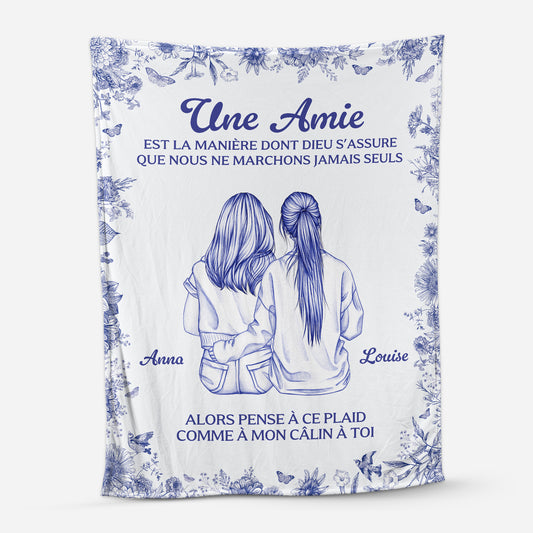 5844BFR1 plaid personnalise un calin pour mes amies 5844b8zzf