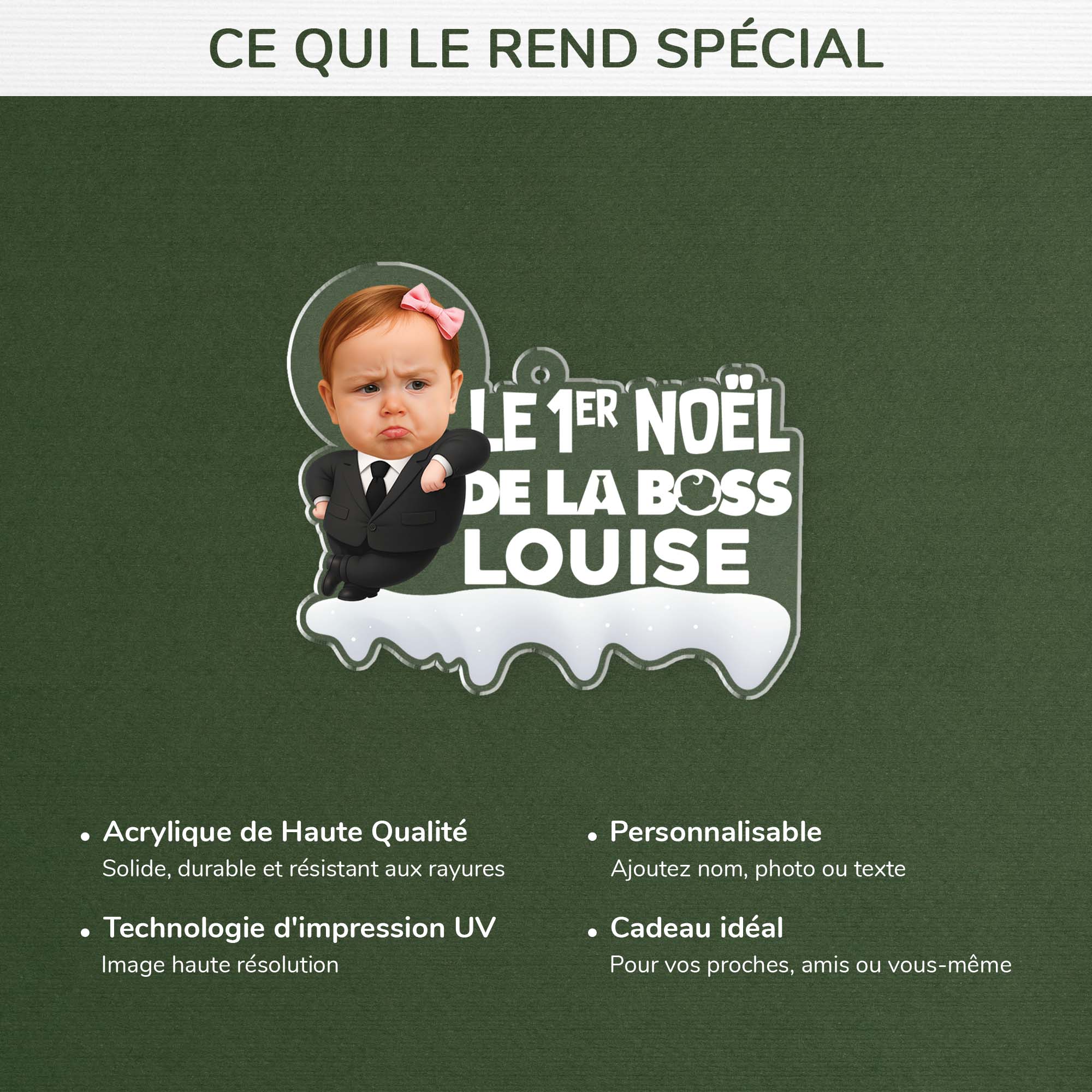 5851OFR4 effet dimpression 3d ornement noel acrylique personnalise avec photo le 1er noel du bebe boss 5851oktqk